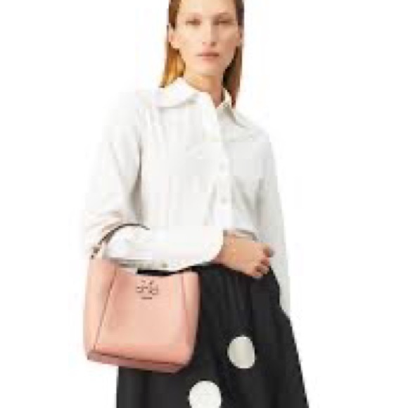 Tory Burch McGraw small bucket bag Meadowsweet NEW - Picture 4 of 9